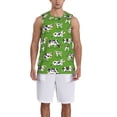 thumbnail image 4 of Easygdp Cows With Calfs Green Men's Mesh Basketball Jersey Quick Drying Sleeveless Shirts Fitted Muscle Tank Tops Sport Round Neck T-Shirt - Small, 4 of 9