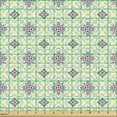 thumbnail image 2 of Boho Fabric by the Yard, Traditional Pattern of Floral Motifs in Vibrant Tones, Decorative Upholstery Fabric for Sofas and Home Accents, Pink Deep Sky Blue by Ambesonne, 2 of 5
