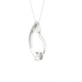 thumbnail image 3 of Imperial 1/2Ct TDW Diamond 10K White Gold Tear Drop Pendant Necklace (H-I, I2), 3 of 4