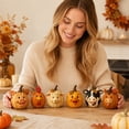 thumbnail image 4 of Halloween Pumpkin Decor, Cute Farm Animal Shaped 4.5 X 4.5 Inch Resin Statue, for Outdoor Fall Decor, Home Porch Yard Lawn Decoration, Autumn Harvest Display Piece, 4 of 5