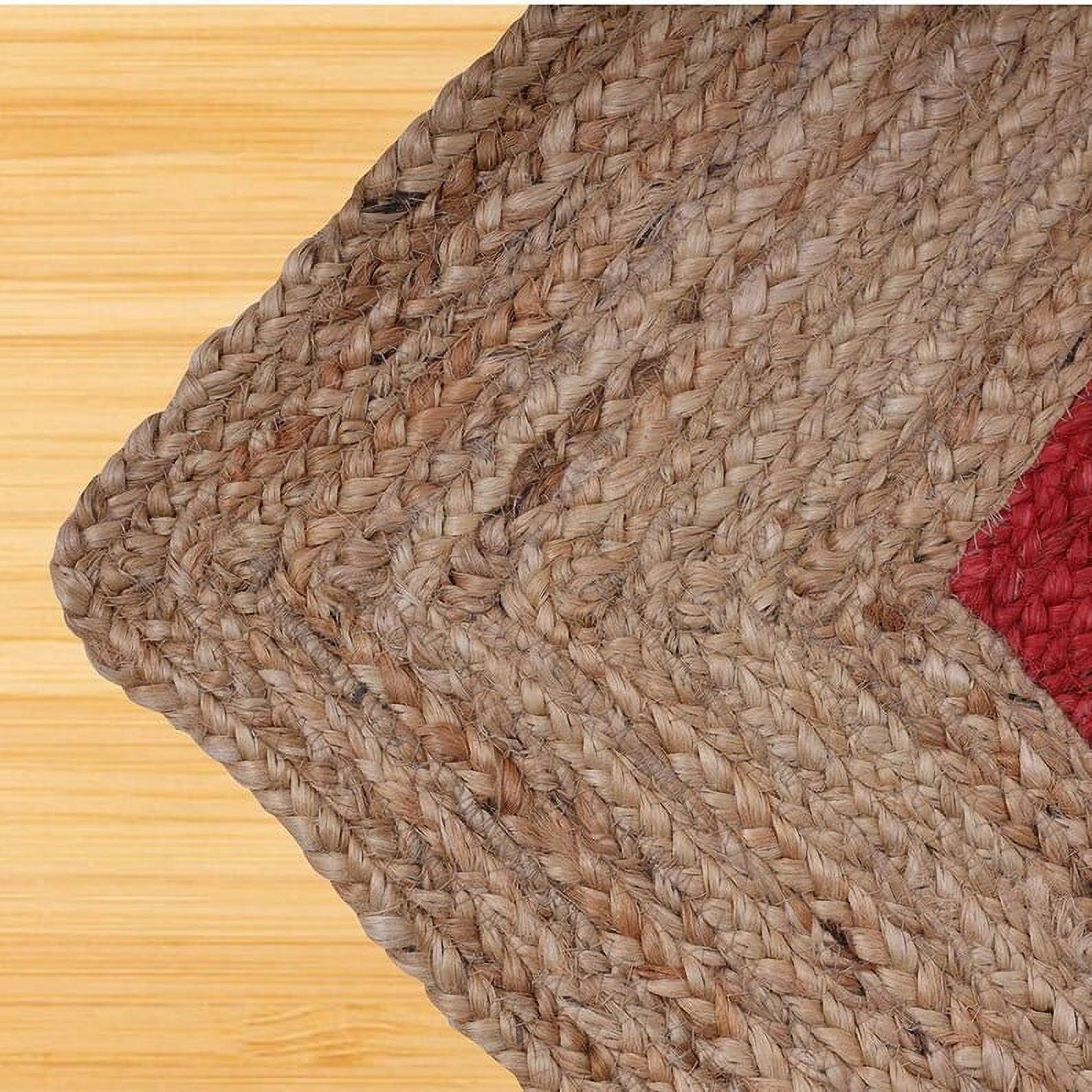 Gahilot International Braided Hemp Rug Border Jute Area Rug