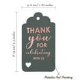 thumbnail image 5 of Inkdotpot Rose Gold Foil Paper Hang Tags ThankYou For Celebrating With Us Bridal Shower-Baby Shower-Retirement-Wedding-Birthday Favor Tags 50 Pack, 5 of 6