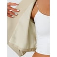 thumbnail image 5 of DARING DIVA Women's Notched Lapel Business Cropped Blazer M Apricot, 5 of 6