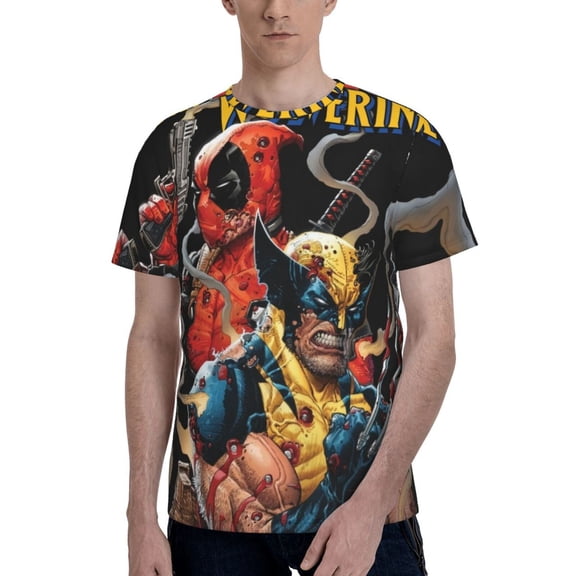 Wolverine Men's T Shirt Summer Casual Fashion Unisex Short Sleeve Graphic Crew Neck Tees Tops