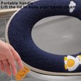thumbnail image 5 of Blacks&Fridays Deals Cybers&Mondays Deals Latrodar Zipper Model Toilet Seat Household Embroidery Sitting Washer Budget-Friendly niversal Toilet Seat Blue Home Gadgets, 5 of 5
