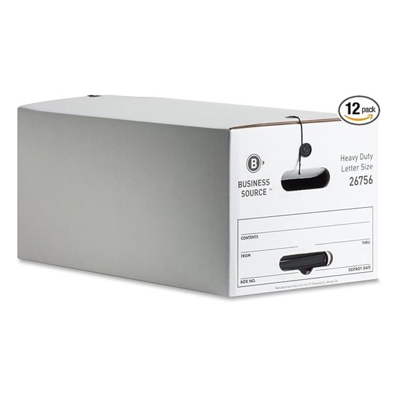26756 Med. Duty Storage Box Ltr 700 lb. 12-Inch x24-Inch x10-Inch 12/CT WE