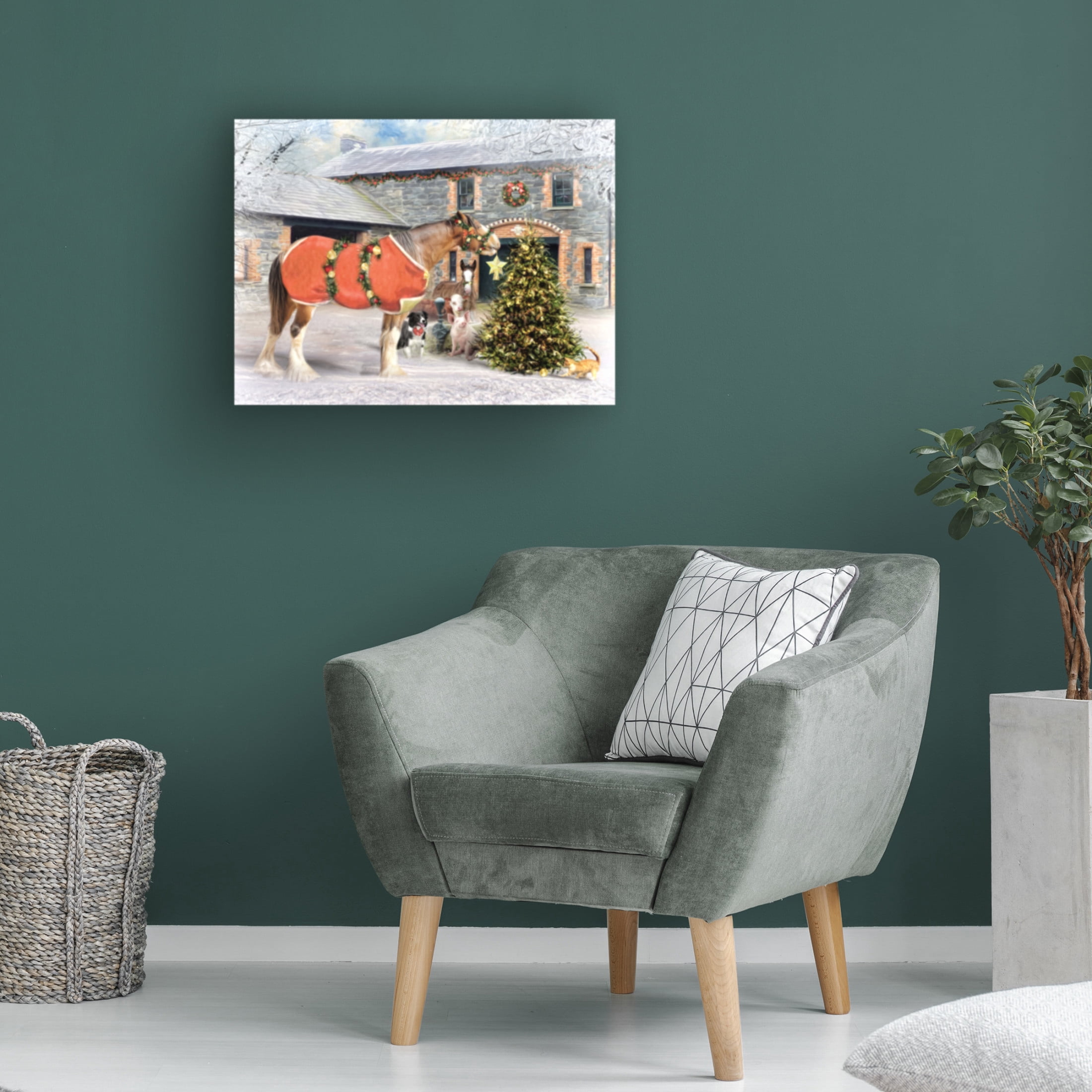 Canvas Wall Art - Trudi Simmonds 'The Christmas Star 1' Wall Art for Living Room, Bedroom, or Office Décor by Trademark Fine Art - 19 x 14 Inches