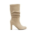 thumbnail image 2 of DREAM PAIRS Women's Mid Calf Slouch Boots, Fashion High Heel Almond Toe Fall Winter Dressy Boots, 2 of 5