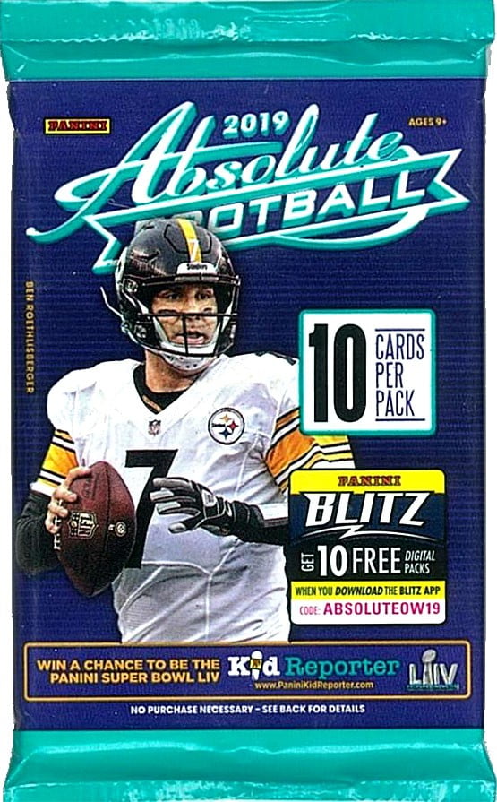 NFL Panini 2019 Absolute Football Trading Card RETAIL Pack (10 Cards