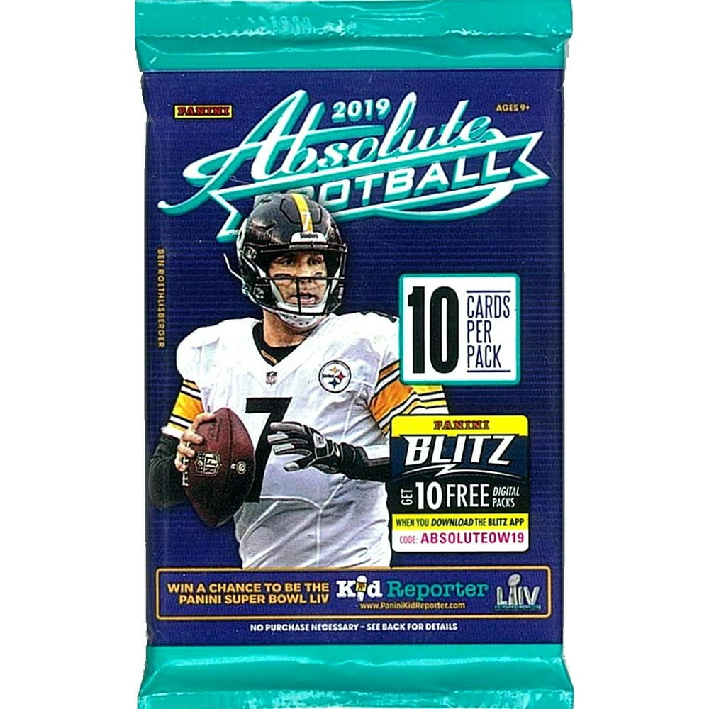 NFL Panini 2019 Absolute Football Trading Card RETAIL Pack (10 Cards