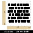 thumbnail image 2 of Rough Bricks Repeating Pattern Self-Inking Rubber Stamp Ink Stamper - Blue Ink - Small 1 Inch, 2 of 7