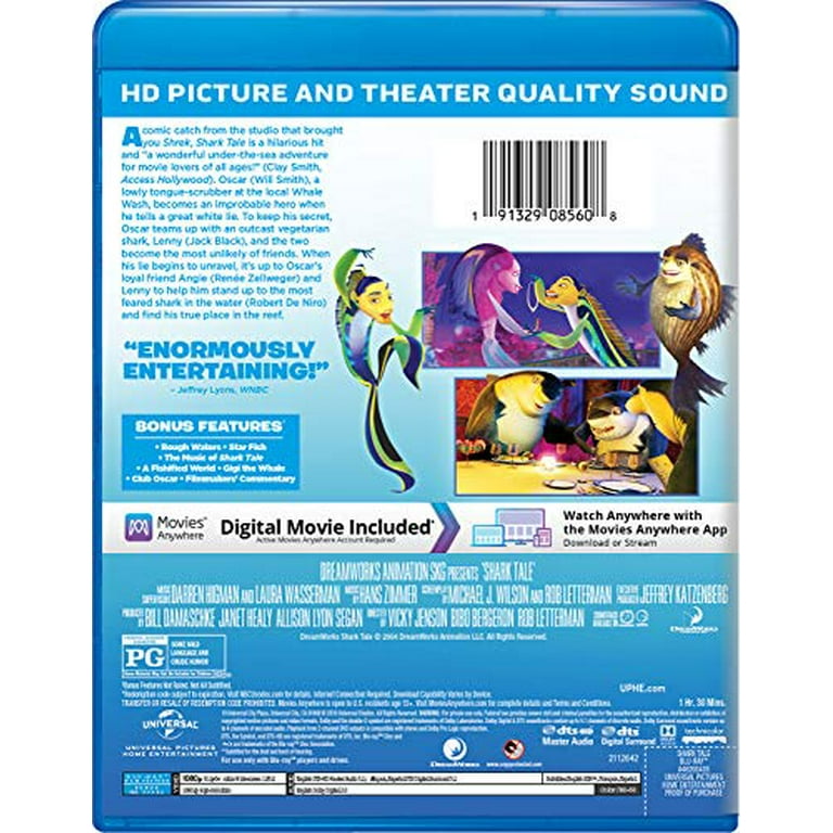 Shark Tale (Blu-ray), Dreamworks Animated, Kids Family
