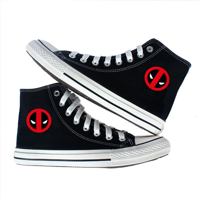 Marvel Deadpool zapatos de lona moda Harajuku Anime Casual adolescente deportes zapatos altos lindos dibujos animados niños niñas zapatos0640 Deng Xun unisex