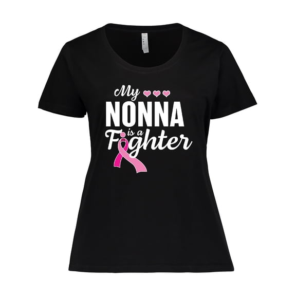 Inktastic Breast Cancer Awareness My Nonna is a Fighter Women's Plus Size T-Shirt