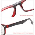thumbnail image 3 of Gafas De Lectura Multifocales Para Aliviar La Fatiga Visual, Retro, Portátiles, Antirayos Azules, Para Presbicia+250 Rojo, 3 of 7