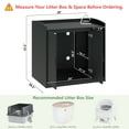 thumbnail image 5 of Amunrbrek Large Cabinet for Self-Cleaning Cat Litter Box with Dog-Proof Shelf, Black, 5 of 10