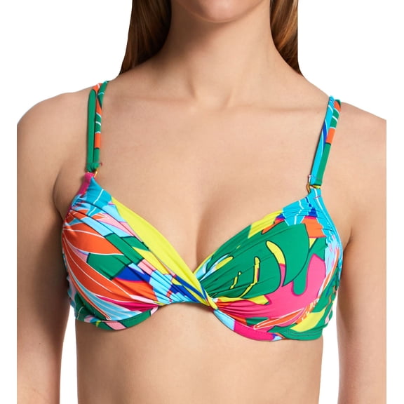 Women's Bleu Rod Beattie LP23302 Life of The Party Molded Underwire Swim Top (Multi 14)