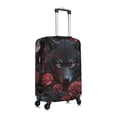 thumbnail image 3 of Fotbe Rose Full Moon Black Wolf Luggage Cover Protector,Suitcase Protector,Scratch and Dirt Resistant,Fits 18-32 Inch Luggage-Large, 3 of 9