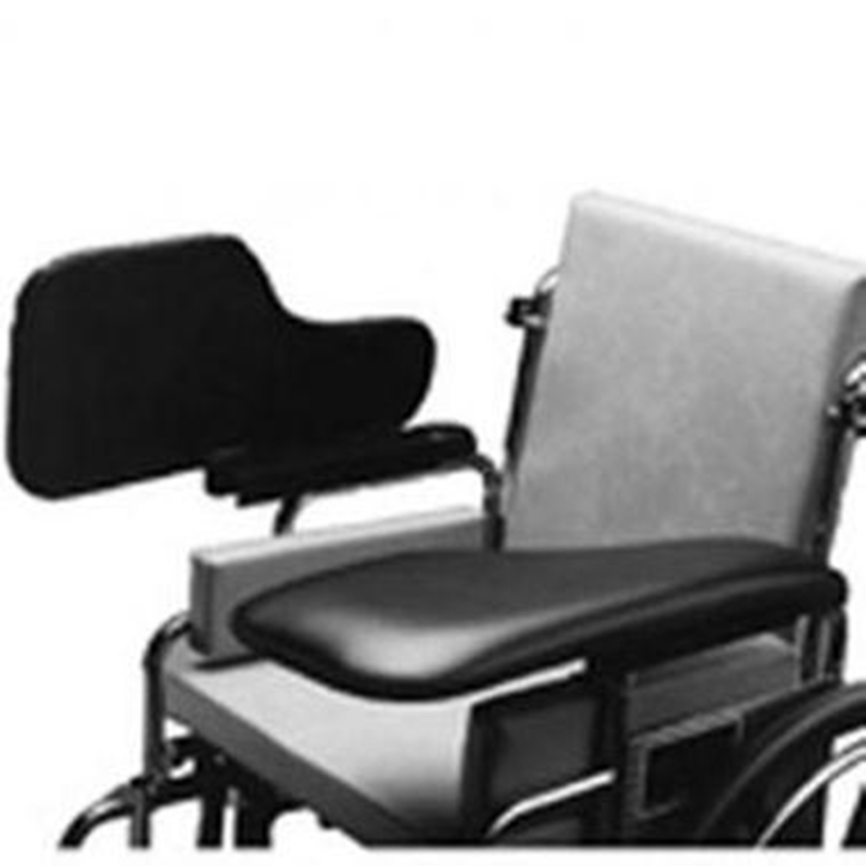 The Aftermarket Group Wheelchair Half Lap Tray, Black Padded Vinyl