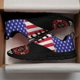 thumbnail image 3 of Firefighter Veteran American Flag Us Running Shoes Sneakers Mesh Black Size 10, 3 of 5