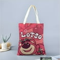 thumbnail image 2 of Strawberry bear Lotso Bolso de tela con estampado de lienzo para mujer, bolsa de compras reutilizable y estética, con cremallera interior, regalo para mujer, 35 × 40 cm., 2 of 6
