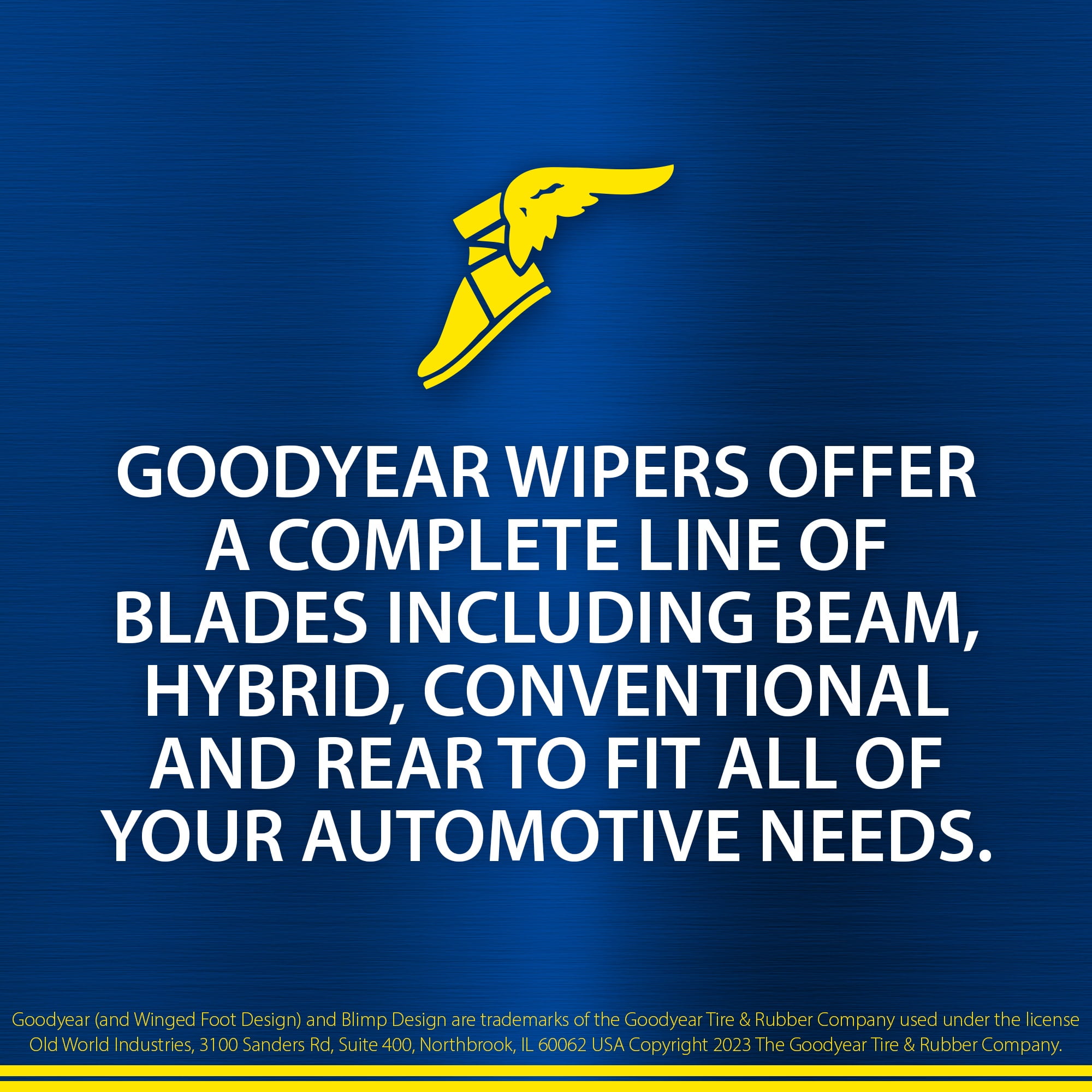Goodyear Silicone 18" Premium Beam Windshield Wiper Blade with Universal Adaptor, Replacement Beam Wiper Blade for Curved Windshields, Pack of 1