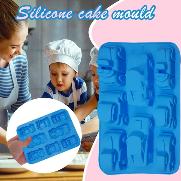 Silicone Truck Cake Mold Car Shaped Non Stick Baking Pan Temperature Safe -40 to 230℃ for Oven Microwave Freezer Hand Soap Chocolate DIY