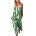 thumbnail image 1 of EQWLJWE Pantalons pour Femmes Mode Décontractée Printemps et Été Combinaison à Bretelles Imprimée, 1 of 4