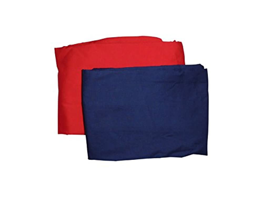 Navy/Red Baby Doll Bedding Solid Two Tone Toddler/Crib Sheet and Pillow Sham Set