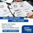 thumbnail image 5 of 5-Pack Black TN890 Toner Cartridge: Compatible TN890 TN-890 Replacement for Brother HL-L6250DW HL-L6400DW HL-L6400DWT MFC-L6750DW MFC-L6900DW Printer, 5 of 6