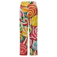 thumbnail image 6 of Sweets And Rainbow Lollipops Pattern Winter Female Pants Flannel High Waist Women Pants Lady Warm Straight Leg Plush Trousers, 6 of 7