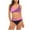 Pink, variant on 2025 Clearance Items under $5 asdoklhq womens plus size swimsuits,Summer Women's Split Stripe High Waist Open Back Hollow Bikini Swimsuit