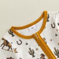 thumbnail image 6 of Cjfdfy Newborn Baby Boy Girl Western Fall Clothes Cowgirl Cactus Horse Print Long Sleeve Side Zipper Romper Infant Cute Farm Fall Winter Outfit 0-18 Months, 6 of 9