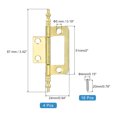 thumbnail image 2 of Uxcell Non-Mortise Door Hinges Heavy Duty Steel Flush Cabinet Hinges Gold, 2 of 7