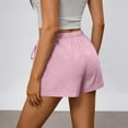 thumbnail image 4 of Women's Summer Elastic Waist Drawstring Casual Shorts With Pockets Soft Lightweight Breathable Wrinkle Resistant Loose Daily Bottoms,XL, 4 of 5