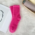 thumbnail image 2 of BWASD Womens Fluffy Fuzzy Plush Sleeping Socks Thick Cozy Casual Sleep Comfy Hot Pink Christmas Socks, 2 of 3