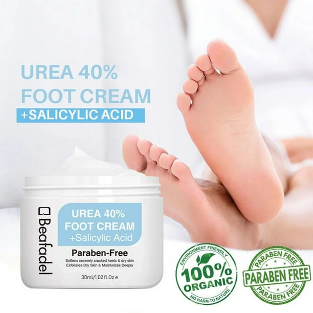 Urea Cream 40 Foot Cream for Dry Cracked Heels Feet Knees Elbows Hands Foot Dead Skin Cuticle Callus Remover Toenail Softener Keratolytic Skin