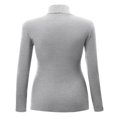 thumbnail image 2 of Women‘s Long Sleeve Rib Turtleneck Top Pullover Sweater L RED, 2 of 6