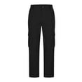 thumbnail image 6 of Men's Cargo Pants Straight Twill Stretch Regular Fit Work Pants with 6 pockets Outdoor Work Office Hiking Workout Trouser (XL, Black), 6 of 7