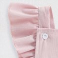 thumbnail image 6 of mgoYE My First Easter Baby Girl Outfit Newborn Summer Ruffle Romper Corduroy Sleeveless Jumpsuit Cute Easter Clothes with Headband(Red,0-3 Months), 6 of 8