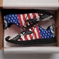 thumbnail image 3 of Boston Terrier American Flag Patriot Running Shoes Sneakers Mesh Black Size 11.5, 3 of 5