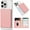 Rose Gold, variant on for Magsafe Wallet, 6 Card Holders with [ID Window] [RFID Blocking] for iPhone 16/15/14/13/12/Pro/Pro Max/Plus Series, PU Leather Magnetic Card Wallet for Men Women, Rose Gold