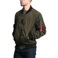 thumbnail image 4 of Victorious Men's Lightweight Contrast MA-1 Bomber Flight Jacket JK752 - Olive - 4X-Large, 4 of 7