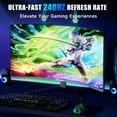 thumbnail image 5 of Norcent 27-inch FHD VA Gaming Curved Monitor with Rainbow Lights, 240Hz Refresh Rate, Eye Care 1080P Display, FreeSync G-Sync Compatible, 1ms DisplayPort, HDMI, DP and Speakers, 5 of 7