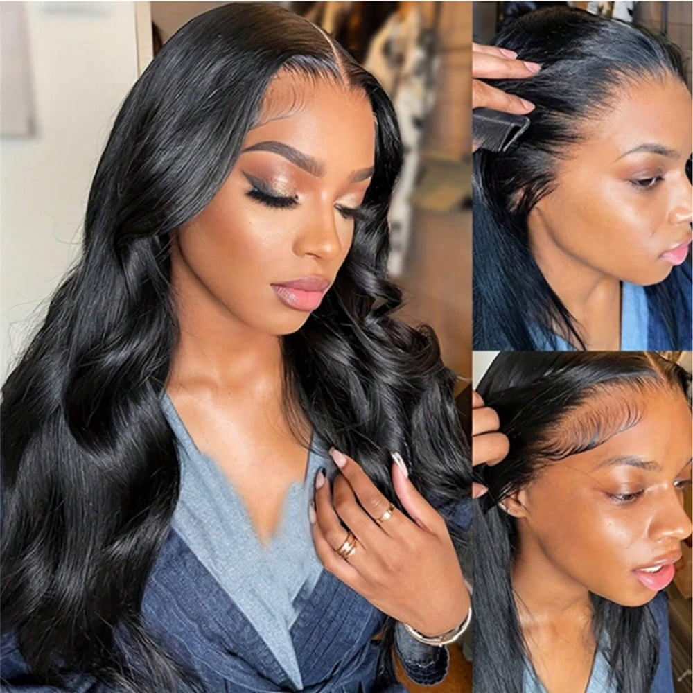 13x4 Body Wave Lace Front Wigs 16-22 Inch Pre Plucked Indian Human Hair Swiss Lace Wigs