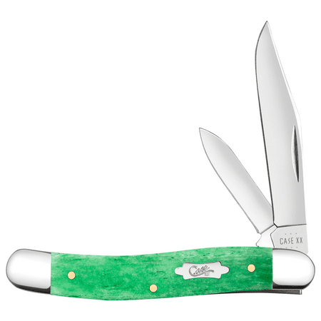 Case XX Knives Medium Jack Smooth Emerald Green Bone Tru-Sharp Stainless 19946 Pocket Knife