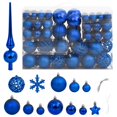 thumbnail image 1 of vidaXL 111 Piece Christmas Bauble Set Blue Polystyrene, 1 of 5