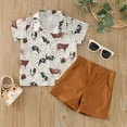 thumbnail image 2 of Boys Clothes Toddler Baby Boy Children's Spring Summer Cotton Cow Printed Short Sleeved Sports 6 12 18 24Months 2T 3T T Shirt and Shorts Sets Pjs 2-Piece Set, 2 of 6