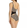 thumbnail image 3 of Women's Vince Camuto V04626 Tanzania Cheetah One Shoulder One Piece Swimwuit (Black 8), 3 of 4