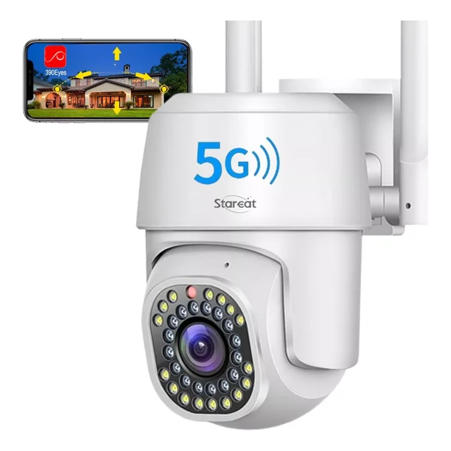 Starcat® Cámara De Seguridad 2.4g/5g Wifi Ptz 32led 390eyes